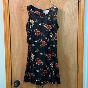 DBY Black Floral Dress Size 7 (juniors) Lightly Worn